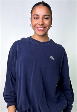 Navy Blue 90s Chemise Lacoste Sweatshirt