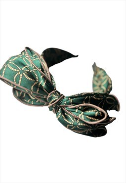 Bow Headband In Green