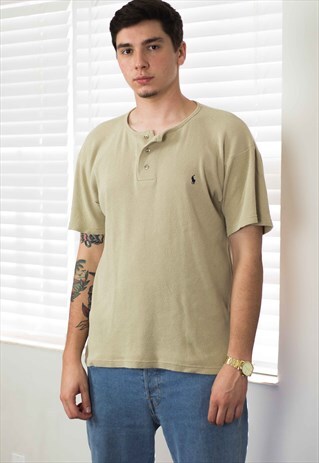 VINTAGE POLO RALPH LAUREN T-SHIRT LOGO 90S L 7.3