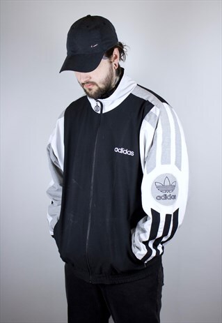 VINTAGE ADIDAS JACKET WITH EMBROIDERED LOGO ON SLEEVE