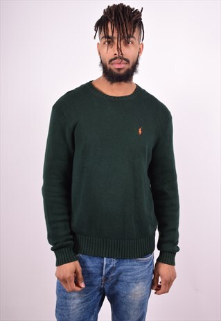 POLO RALPH LAUREN MENS VINTAGE JUMPER SWEATER MEDIUM 90'S