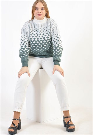 VINTAGE 90'S JUMPER IN ABSTRACT PRINT