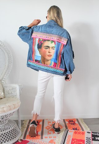 VINTAGE JEANS JACKET ETHNIC EMBROIDERY