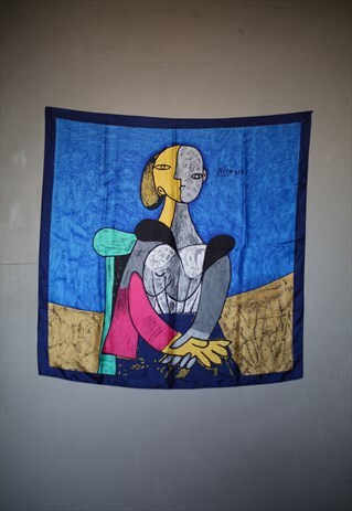 PICASSO PAINTING OF A WOMAN SITTING ON A CHAIR - SCARF