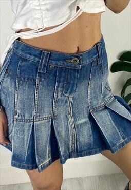 Vintage 1990's Denim Mini Skirt