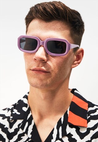 BLAKE - SOFT SQUARE PURPLE 90'S INSPIRED RETRO SUNGLASSES