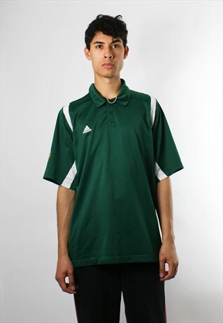 ADIDAS EMBROIDERED T-SHIRT SPORTS T-SHIRT, COLLAR