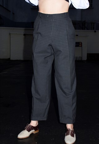 VINTAGE 90S TEDDY BOY PLAID PANTS