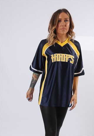 OVERSIZED T-SHIRT SPORT JERSEY TOP FOOTBALL UK 16 (Q4M)