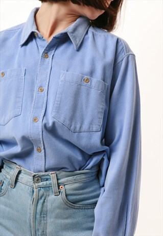 90S VINTAGE OLDSCHOOL FREE LOOK CORDUROY COTTON SHIRT 15984