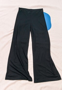 Vintage Flare Trousers Y2K Fairy Flares in Black