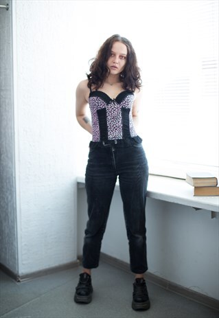VINTAGE 80'S ANIMAL PRINT CORSET