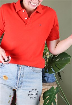 Vintage Tommy Hilfiger Polo Shirt in Red