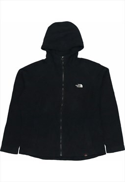 The North Face 90's Spellout Zip Up Hoodie Large Black
