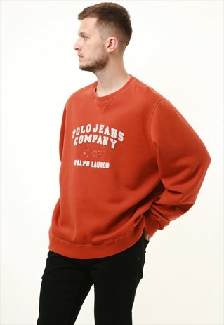 90S VINTAGE OLDSCHOOL RALPH LAUREN COTTON SWEATSHIRT 15277