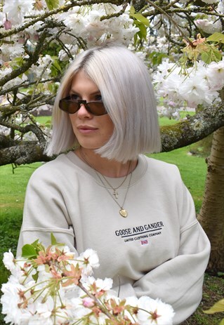 G&G UNISEX SAND LTD LOGO GOOSE SWEAT