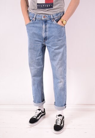 LEVI'S 505 MENS VINTAGE JEANS W34 L30 BLUE 90S