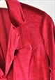 VINTAGE 00S VELVET JACKET IN MAROON