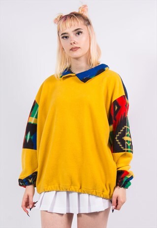 VINTAGE 90'S COLOURFUL FESTIVAL FLEECE