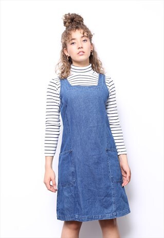 VINTAGE 90S BLUE DENIM DRESS