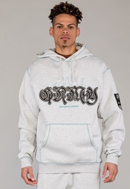 Grimey Fire Route Hoodie in Grey