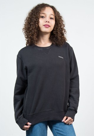 90'S REEBOK BLACK SWEATSHIRT JUMPER