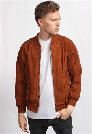 VINTAGE SUEDE BOMBER JACKET