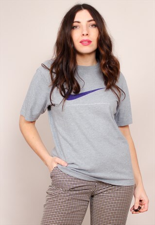 VINTAGE 90S OVERSIZED GREY NIKE T-SHIRT