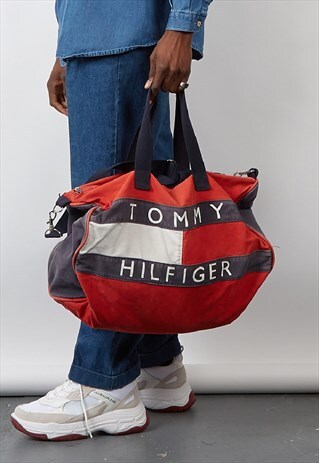 RARE VINTAGE 90'S TOMMY HILFIGER COTTON SPORTS BAG