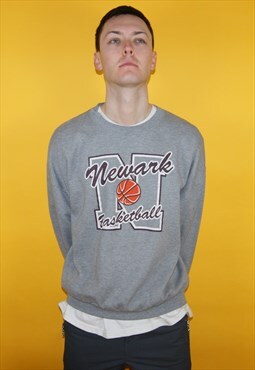 Vintage Newark Basketball American College Jumper Sweatshirt
