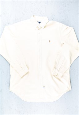 90s Polo by Ralph Lauren Yellow Long Sleeve Shirt - B2984