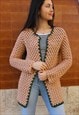 CROCHET CARDIGAN IN BROWN