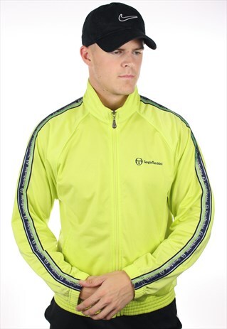 VINTAGE SERGIO TACCHINI TAPE ARM TRACKSUIT TOP JACKET