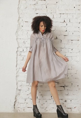 WOMEN LINEN DRESS/PLUS SIZE LINEN DRESS