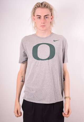 NIKE MENS VINTAGE T-SHIRT TOP LARGE GREY 90S