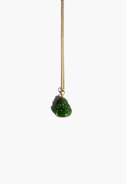 Buddha Green jade buddha pendant necklace