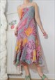 Vintage Glam Fairy Mermaid Asymetrical Maxi Dress