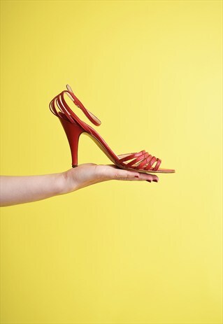 STUNNING VINTAGE 70'S RETRO TANGO HIGH HEELS