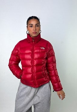 Red The North Face Nuptse 700 Puffer Jacket