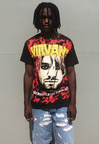 VINTAGE STYLE NIRVANA KURT COBAIN T-SHIRT