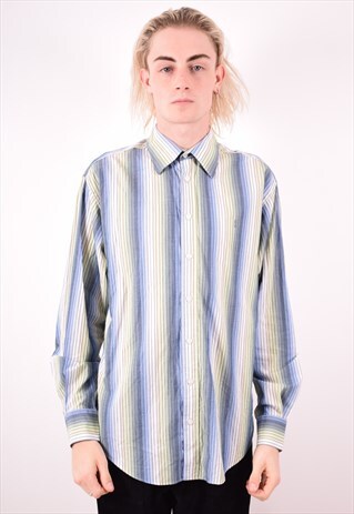 YVES SAINT LAURENT MENS VINTAGE SHIRT MEDIUM MULTI 90S