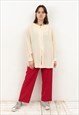 Button Up UK 18 Shirt Long Sleeved Off-White Blouse Top
