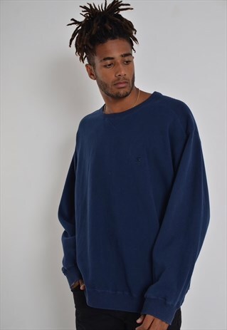 VINTAGE STARTER CREW NECK SWEATSHIRT JUMPER BLUE