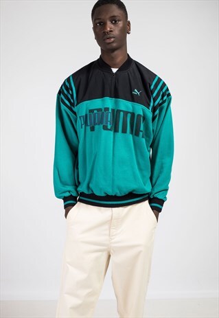 VINTAGE PUMA 1/4 ZIP SWEATSHIRT