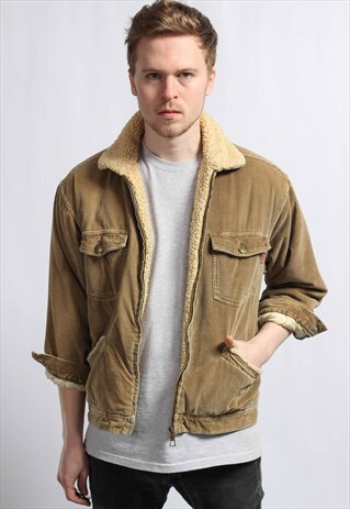 VINTAGE CORDUROY FLEECE LINED JACKET