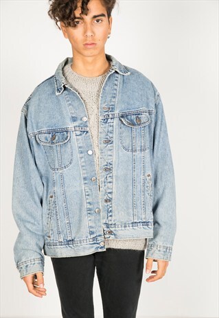 VINTAGE 80S LEVI'S PATCHED DENIM JACKET / R1073