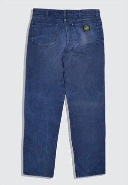 Vintage 1980s Stone Island Green-Edge Straight Leg Jeans