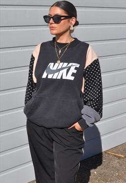 Y2K vintage reworked Nike spell out polka dot sweatshirt