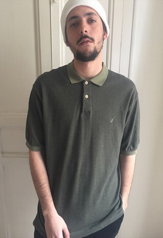 VINTAGE NAUTICA GREEN POLO SHIRT