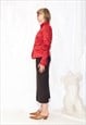 VINTAGE Y2K MARITHE ET FRANCOIS GIRBAUD FITTED JACKET IN RED